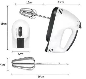 Electric Hand Mixer with 7 Speeds and Stainless Steel Beaters for Baking and Food Prep
