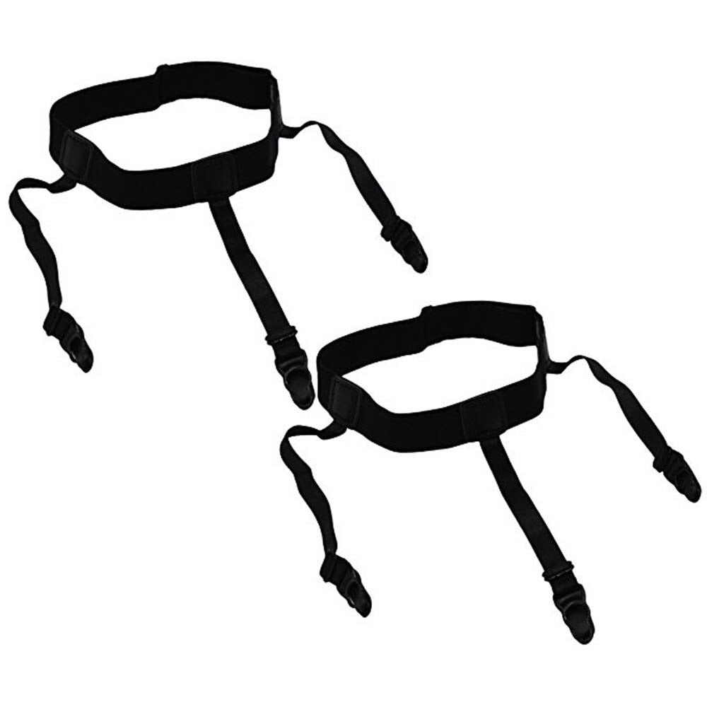 Men's Shirt Stays Belt with Non-Slip Clips for Tucked Shirts