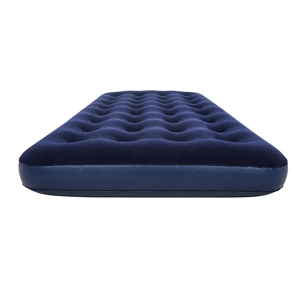 185 x 76 x 22 cm Flocked Air Bed Honeycomb Mattress for Indoor Outdoor Camping