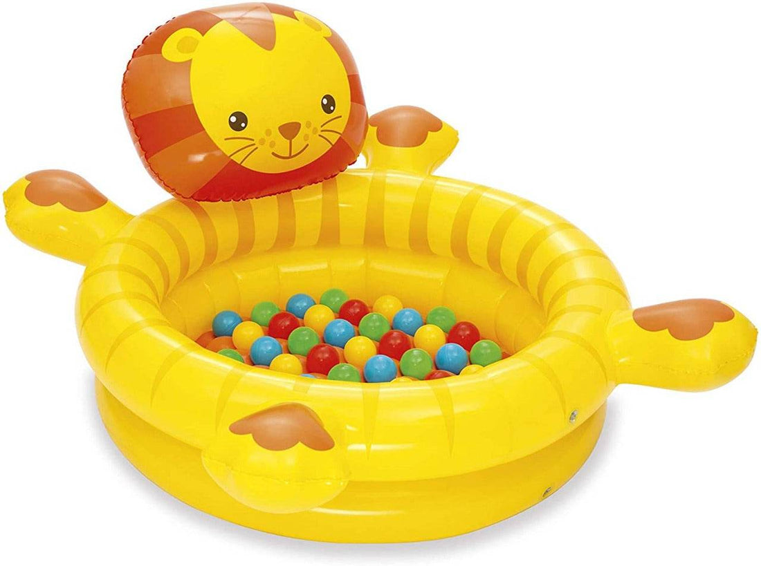Up In And Over Colorful Lion Ball Pit Inflatable Kids Play Centre with 50 Multi-Colored Balls - Al-Raheem Imports