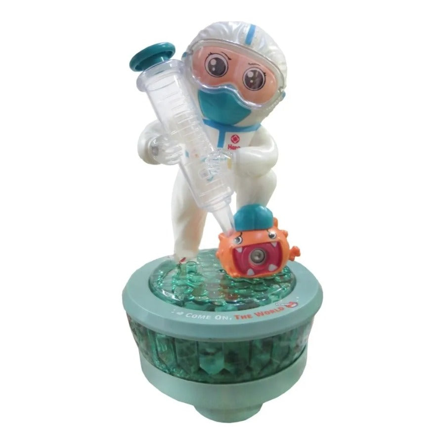 Rotary Nurse Toy with 360 Degree Rotation Light and Sound for Kids