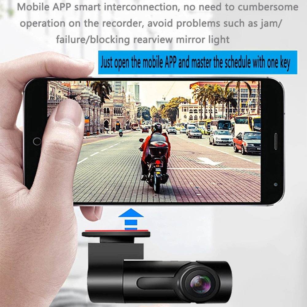 Smart WiFi Traveling Data Recorder DVR 360 Degree Wireless Car Cam 1080P Full HD Driving Recorder - Al-Raheem Imports