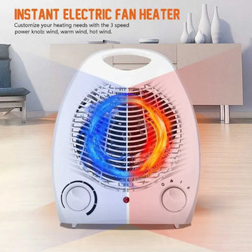 2000W Portable Electric Fan Heater with Adjustable Thermostat Overheat Protection Fast Heating Room Warmer