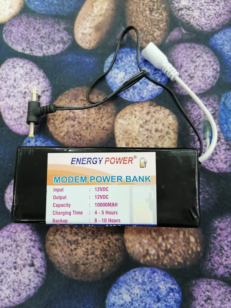 12V WiFi Router UPS Power Bank 10000mAh Battery Backup with Automatic Switch and Charging Adapter