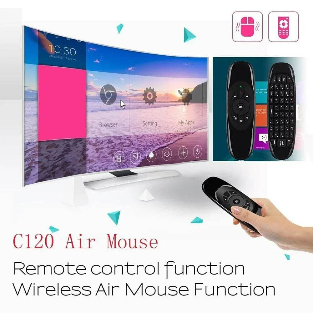 2.4GHz Flying Mouse Wireless Air Mouse Keyboard Remote Control For Smart TV PC - Al-Raheem Imports