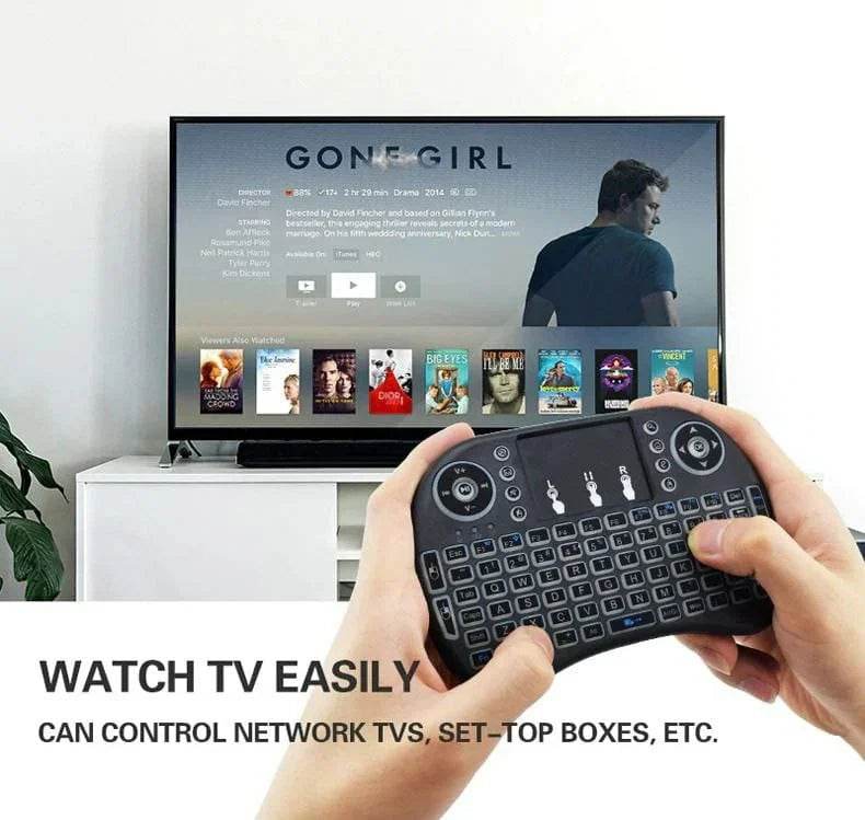 3 Colors Backlit Mini Wireless Keyboard 2.4ghz With Touchpad Remote Control - Al-Raheem Imports
