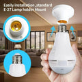 Panoramic Wifi Camera 960P Wireless Bulb IP Camera 360 Degree Night Vision Card Recording - Al-Raheem Imports
