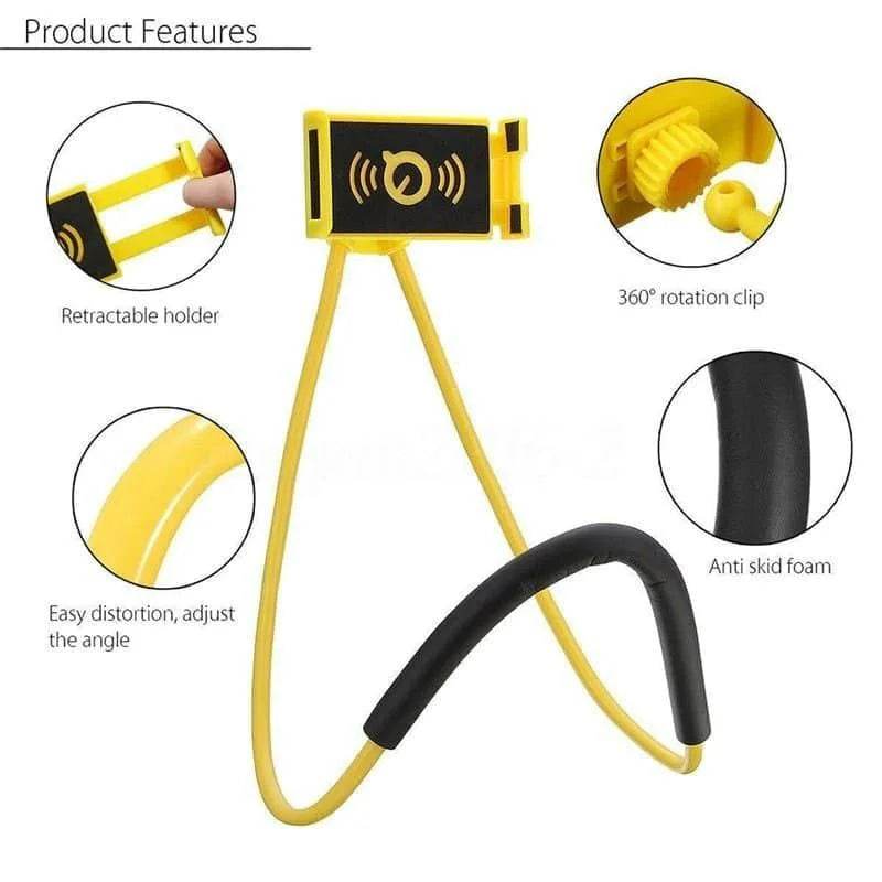 Flexible Lazy Hanging Neck Phone Stand Bracket Universal Holder For Phones - Al-Raheem Imports