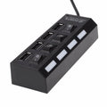 High Speed 4 Port USB 2.0 External Multi Expansion Hub With Switch - Al-Raheem Imports