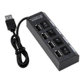 High Speed 4 Port USB 2.0 External Multi Expansion Hub With Switch - Al-Raheem Imports