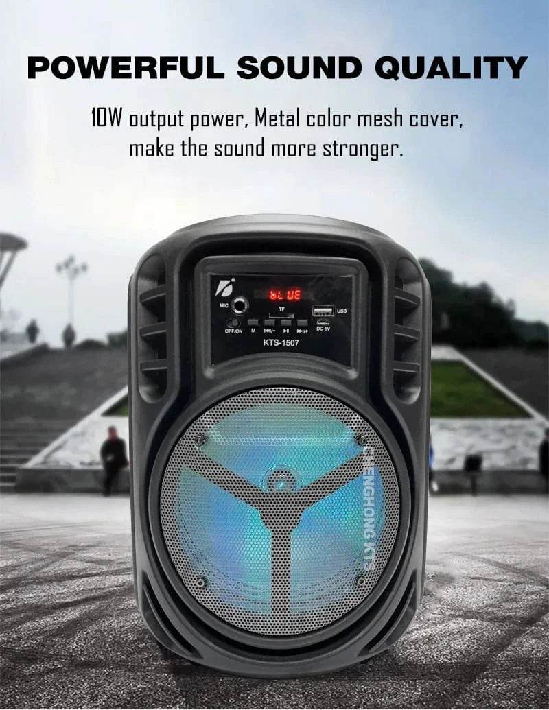 KTS-1507 8 Inch Microphone Speaker Party Wireless Portable Speaker - Al-Raheem Imports