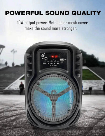 KTS-1507 8 Inch Microphone Speaker Party Wireless Portable Speaker - Al-Raheem Imports