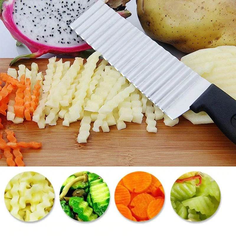French Fries Cutter Stainless Steel Waving Knife - Al-Raheem Imports