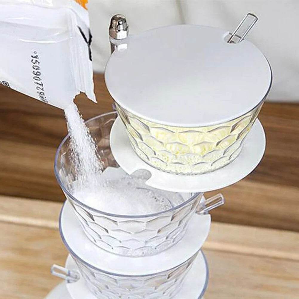 Kitchen Crystal Rotatable Seasoning Box Creative Multi-Layer Kitchen Gadget - Al-Raheem Imports