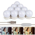 Led Makeup Mirror Light Hollywood Light 10 Bulb 12V Plug Dimmable Touch Control Lighting For Dressing Table - Al-Raheem Imports