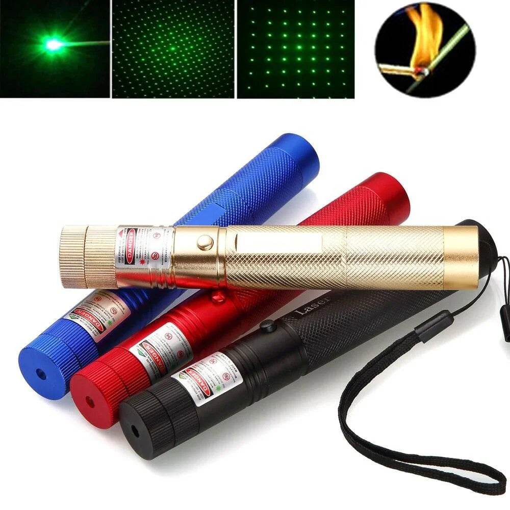 Multifunctional High Quality Green Laser Pointer Pen With Safety Lock Key - Al-Raheem Imports
