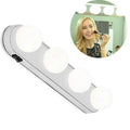 Portable LED Mirror Light 4 Bulb Makeup Night Light Vanity Light Easy Installed Makeup Studio Lamp - Al-Raheem Imports