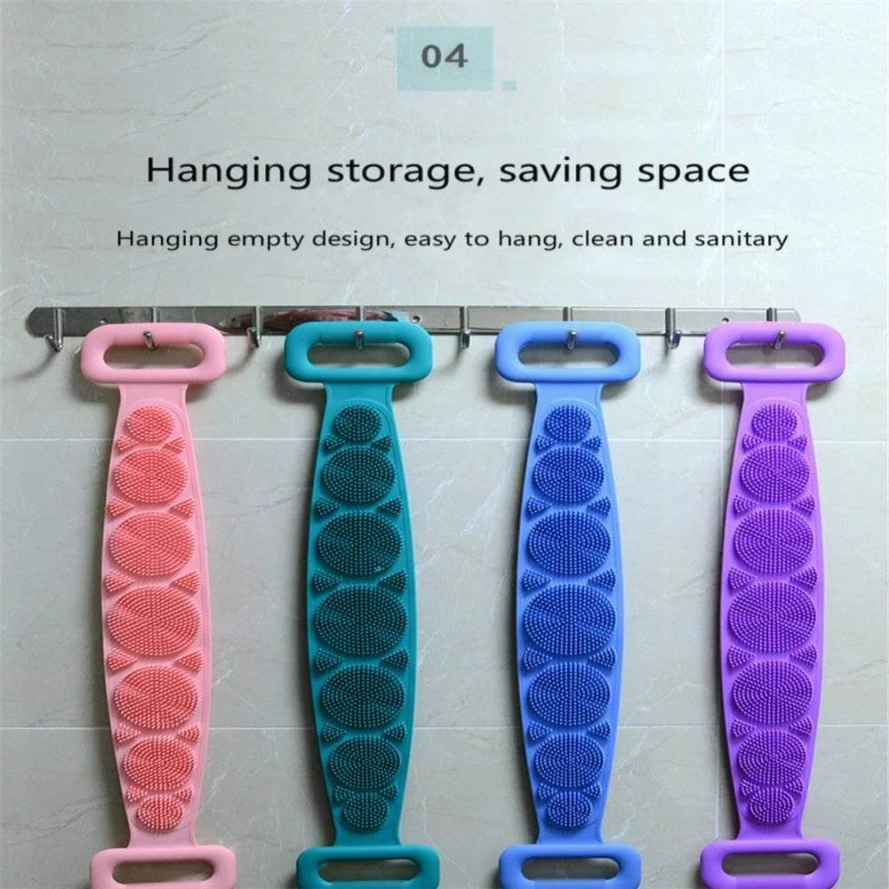 Silicone Back Scrubber Soft Loofah Bath Towel Massage Belt - Al-Raheem Imports