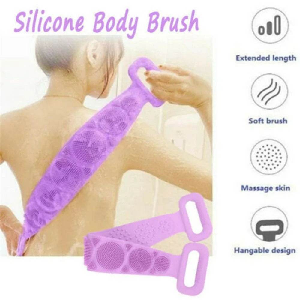 Silicone Back Scrubber Soft Loofah Bath Towel Massage Belt - Al-Raheem Imports