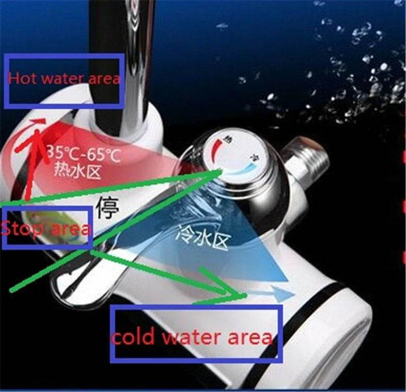 Tankless Electric Hot Water Heater Faucet Kitchen Instant Heating Tap Water With LED - Al-Raheem Imports