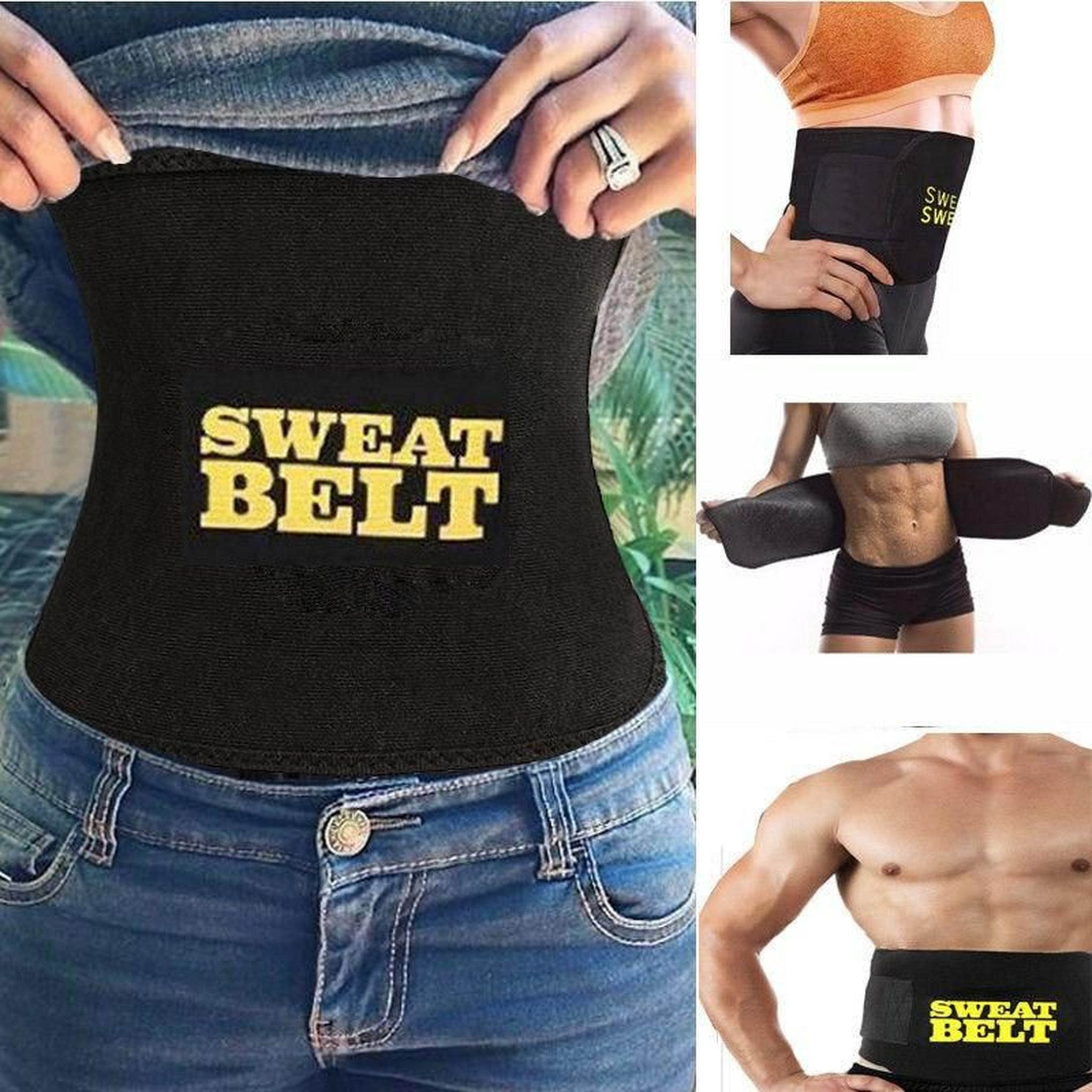 Unisex Sweat Belt Waist Trimmer Shapers Waist Trainer Corset Shapewear Walking Jogging Control Body - Al-Raheem Imports