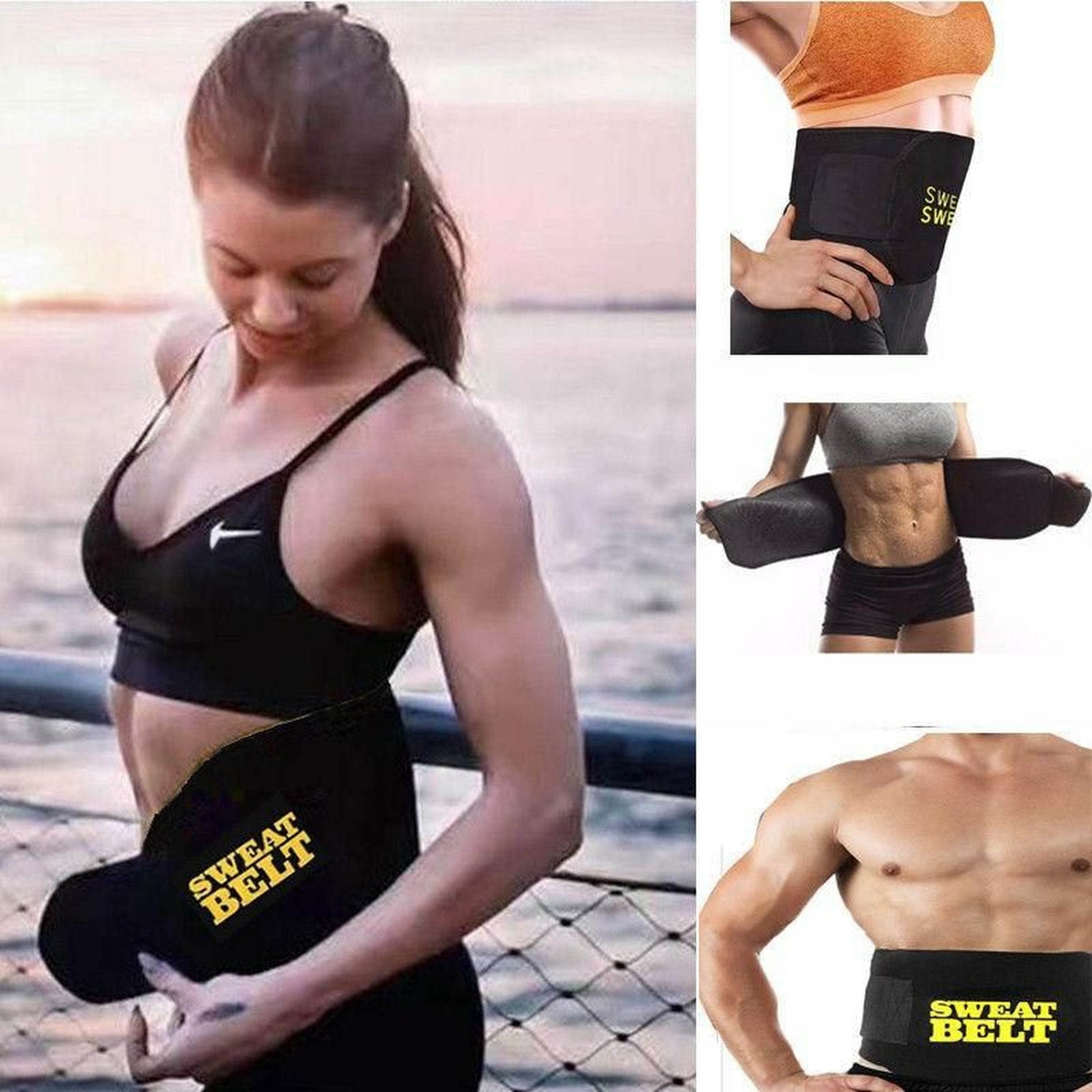 Unisex Sweat Belt Waist Trimmer Shapers Waist Trainer Corset Shapewear Walking Jogging Control Body - Al-Raheem Imports