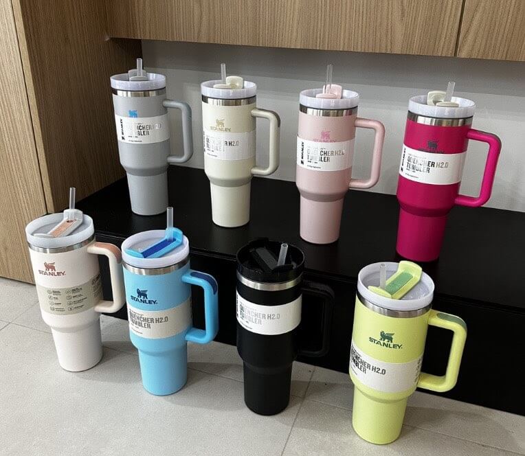 Stanley Quencher H2.0 FlowState Tumbler Premium Stainless Steel Mug with Handle Hot and Cold Travel Cuptate Tumbler Premium Stainless Steel Mug with Handle | Hot & Cold Travel Cup