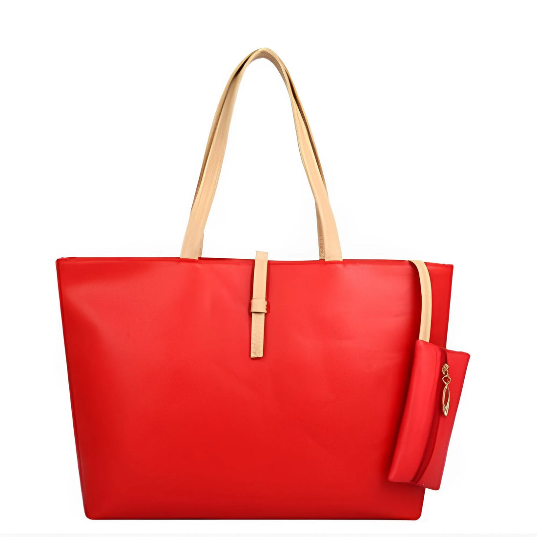 Stylish Solid Color Faux Leather Tote Bag with Zipper Closure and Detachable Crossbody Strap for Versatile Daily Fashion and Casual Use
