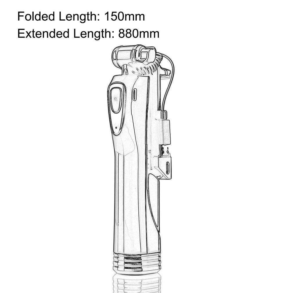 Selfie Stick Monopod Wireless Remote Control Rose Gold for Smartphones Compatible with iOS and Android - Al-Raheem Imports