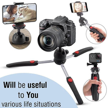 NeePho NP-888 Extendable Mobile Phone and Camera Tripod with 360° Holder - Al-Raheem Imports