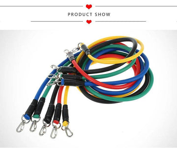 Pack Of 5 Fitness Gym Equipment Workout Elastic Resistance Bands Training For Exercise Pull Rope - Al-Raheem Imports