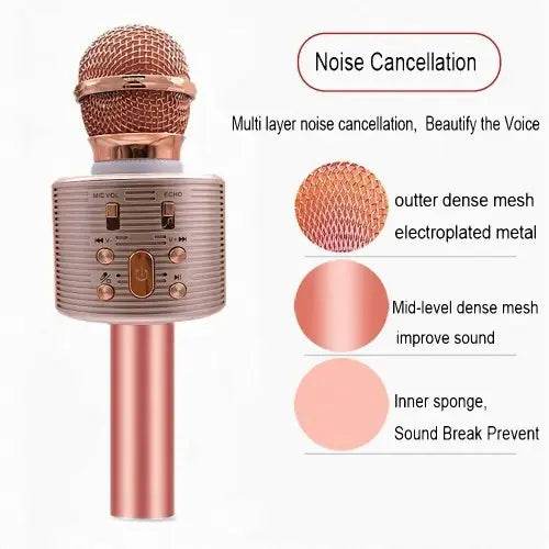 V6 Wireless Karaoke Bluetooth Microphone Speaker with Echo Effect and Noise Reduction - Al-Raheem Imports