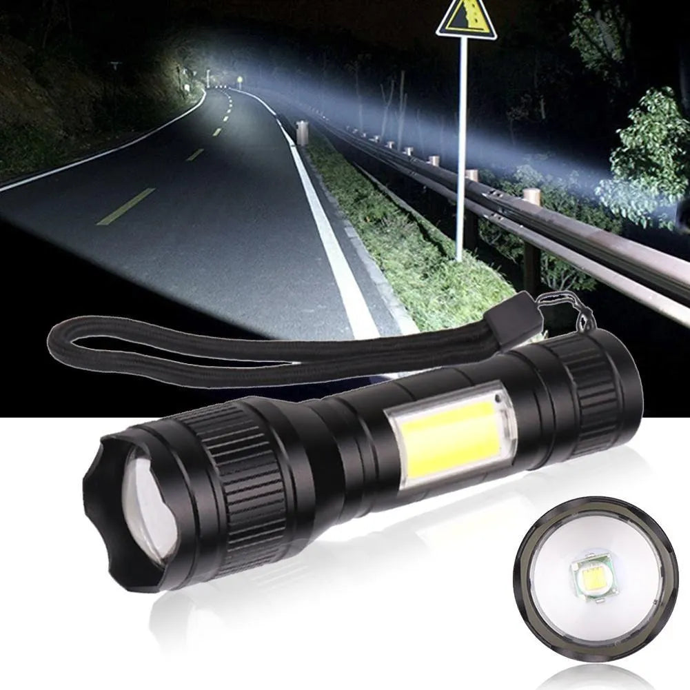 Military LED Zoomable Mini Flashlight for Camping and Hiking