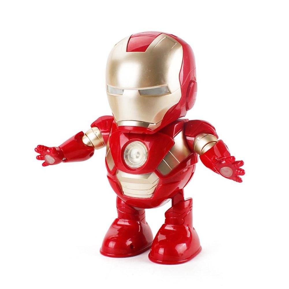 Avengers Ironman Dancing Robot Toy with Music & LED Lights for Kids 7-14 - Al-Raheem Imports