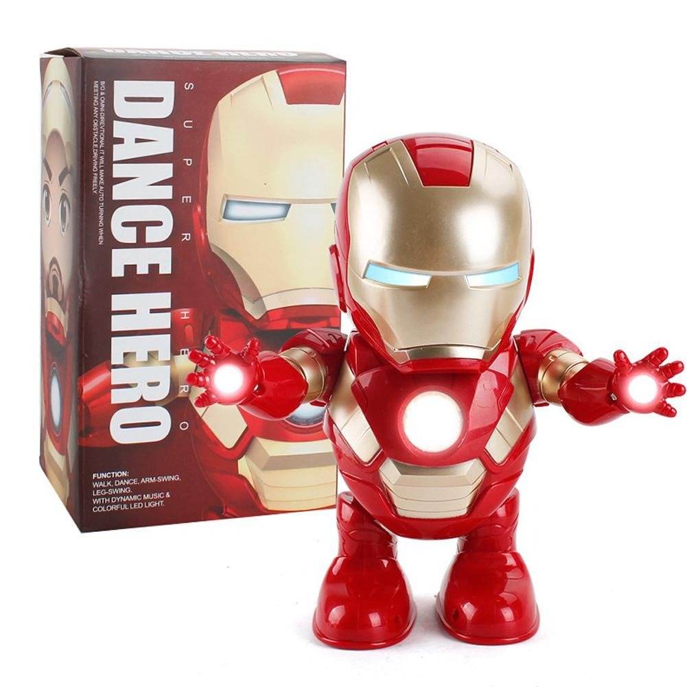 Avengers Ironman Dancing Robot Toy with Music & LED Lights for Kids 7-14 - Al-Raheem Imports