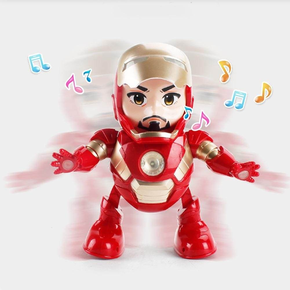 Avengers Ironman Dancing Robot Toy with Music & LED Lights for Kids 7-14 - Al-Raheem Imports