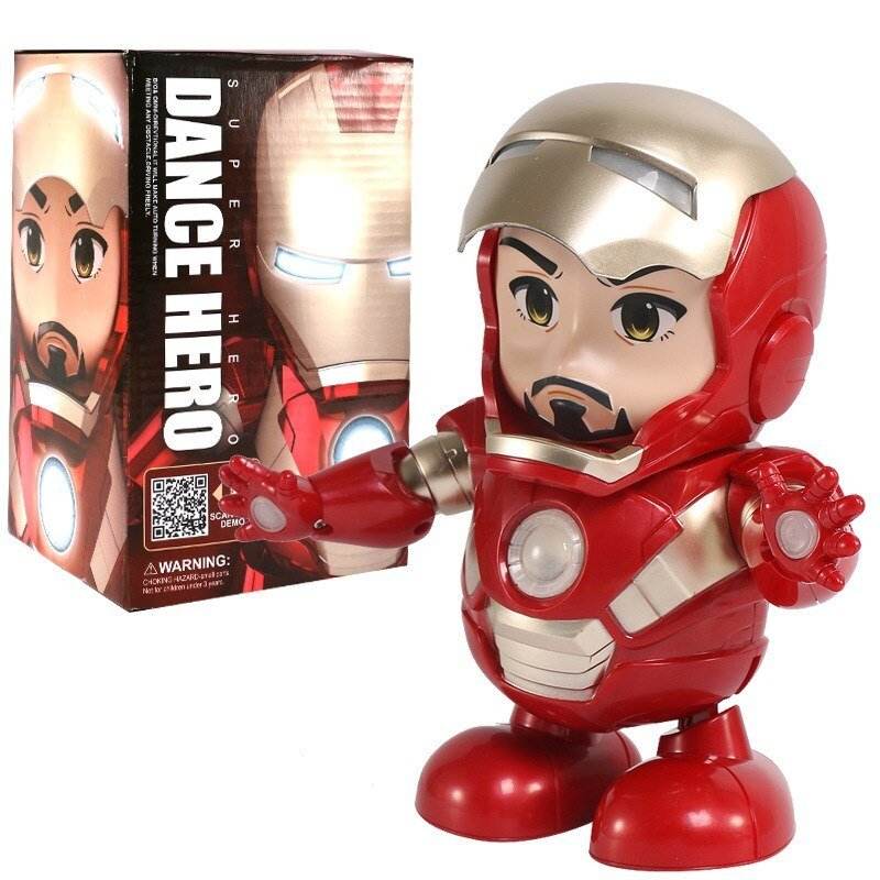 Avengers Ironman Dancing Robot Toy with Music & LED Lights for Kids 7-14 - Al-Raheem Imports