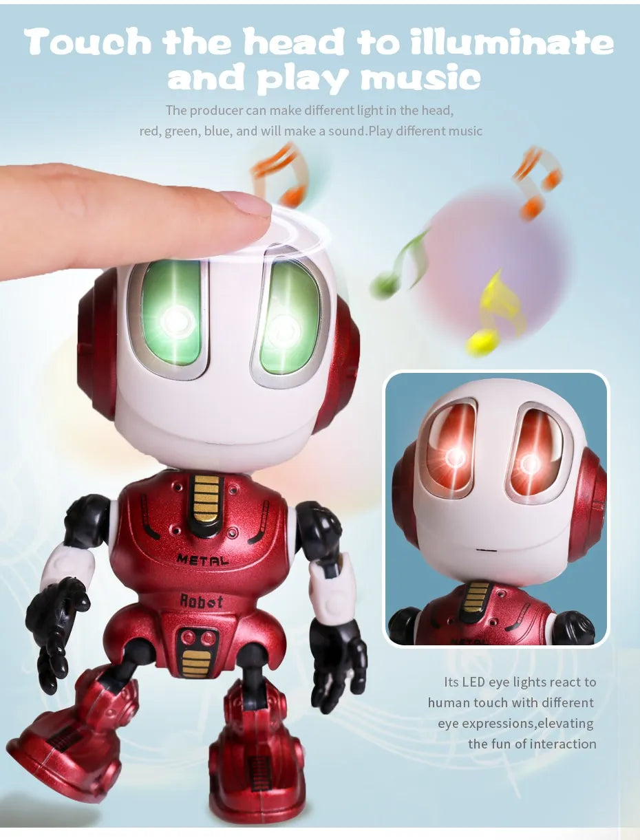 Smart Talking Robot Toy Touch-Sensitive with Sound and LED Lights for Kids