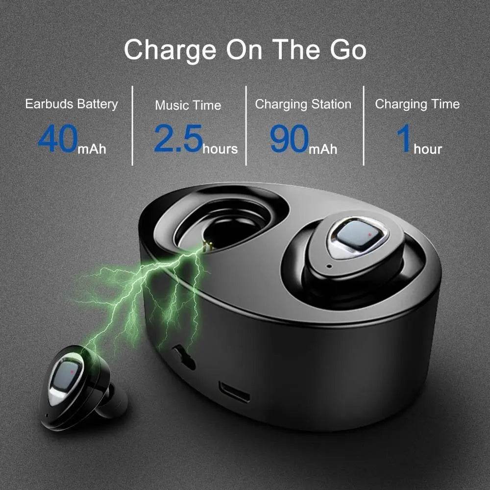 XIAOWU K5 In-Ear Wireless Bluetooth Earbuds with Mic, Ear Hook, and Charging Box - Al-Raheem Imports