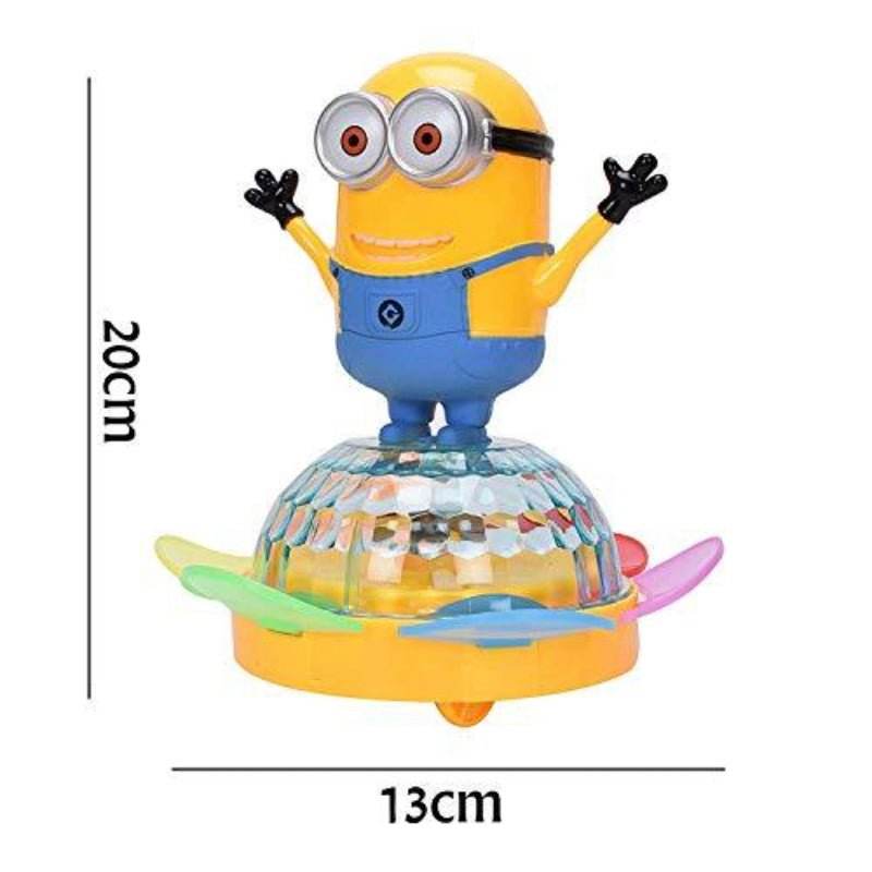 Battery Operated Unique Spin Musical Rotating Dancing Minions 4D Lights & Sounds Toy - Al-Raheem Imports