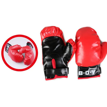 Kids Boxing Punch Ball Set with Adjustable Stand and Gloves for Fitness and Fun