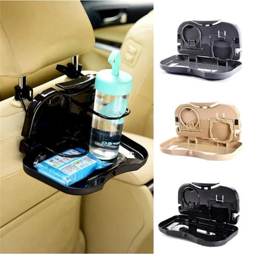 Multifunctional Foldable Car Travel Dining Tray Seatback Meal and Drink Holder