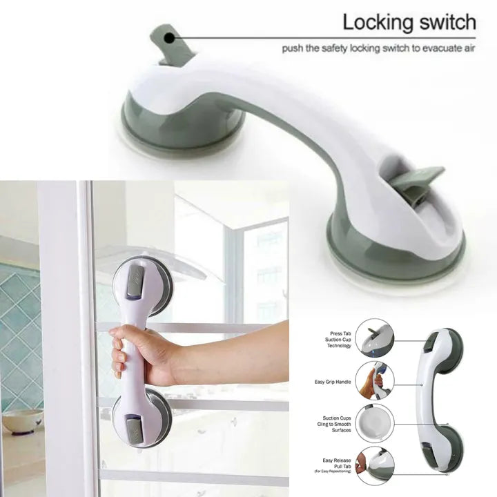 Anti Slip Safety Helping Handle Suction Cup Grab Bar Bathroom Toilet Support Handrail