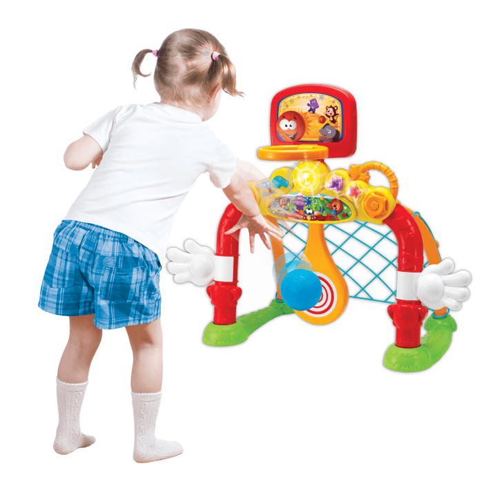 4 In 1 Fun Goal Set for Kids Multicolor Music and Light Sports Play Set Indoor, Outdoor - Al-Raheem Imports