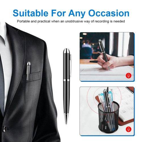 Digital Pen Voice Recorder MP3 Player With Playback Rechargeable USB Flash Drive - Al-Raheem Imports