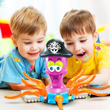 Captain Octopus Electric Dancing Toy with LED Lights & Music for Kids 3+ - Al-Raheem Imports