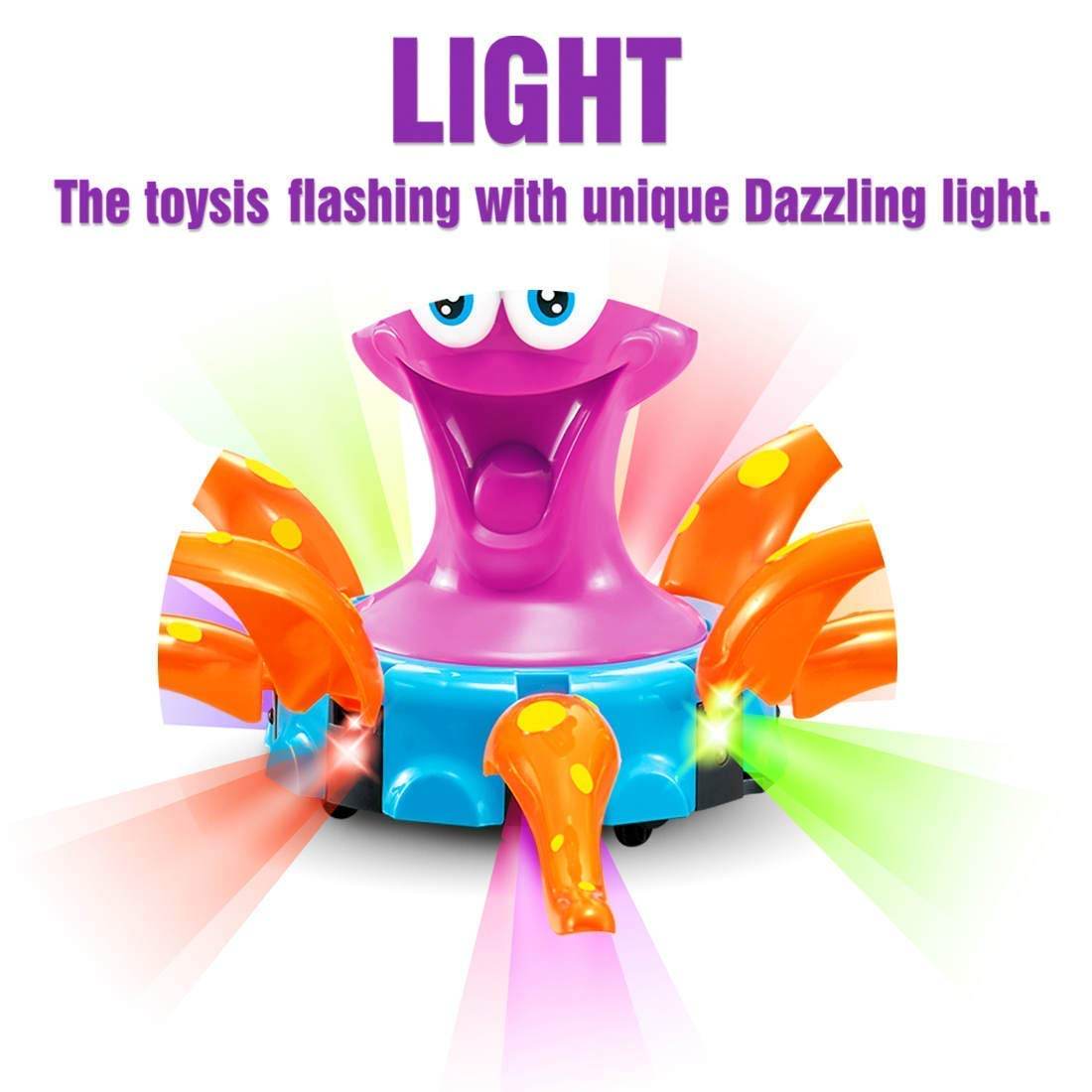 Captain Octopus Electric Dancing Toy with LED Lights & Music for Kids 3+ - Al-Raheem Imports