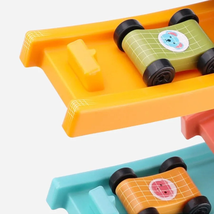 Gliding Ramp Racing Car Toy Set for Toddlers