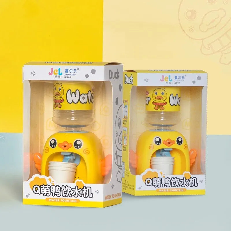 Mini Cute Simulation Duck Water Dispenser Toy | Educational Play Drinking Fountain for Children