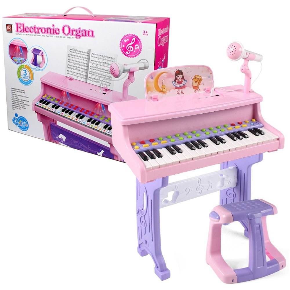Children's Synthesizer Piano Toy Set With Electronic Organ Microphone & High Chair - Al-Raheem Imports